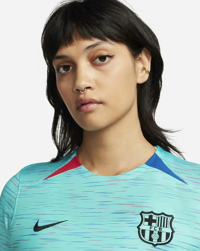 Women Nike All Clothing FC Barcelona 202324 Stadium Third Light Aquaroyal Blueuniversity Redblack