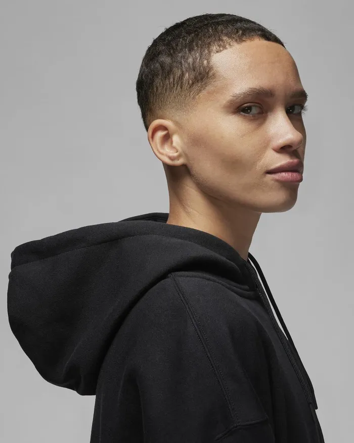 Women Nike All Clothing Jordan Brooklyn Fleece Blackwhite