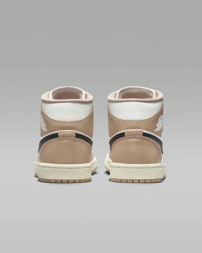 Women Nike All Shoes Air Jordan 1 Mid Saildesertblack