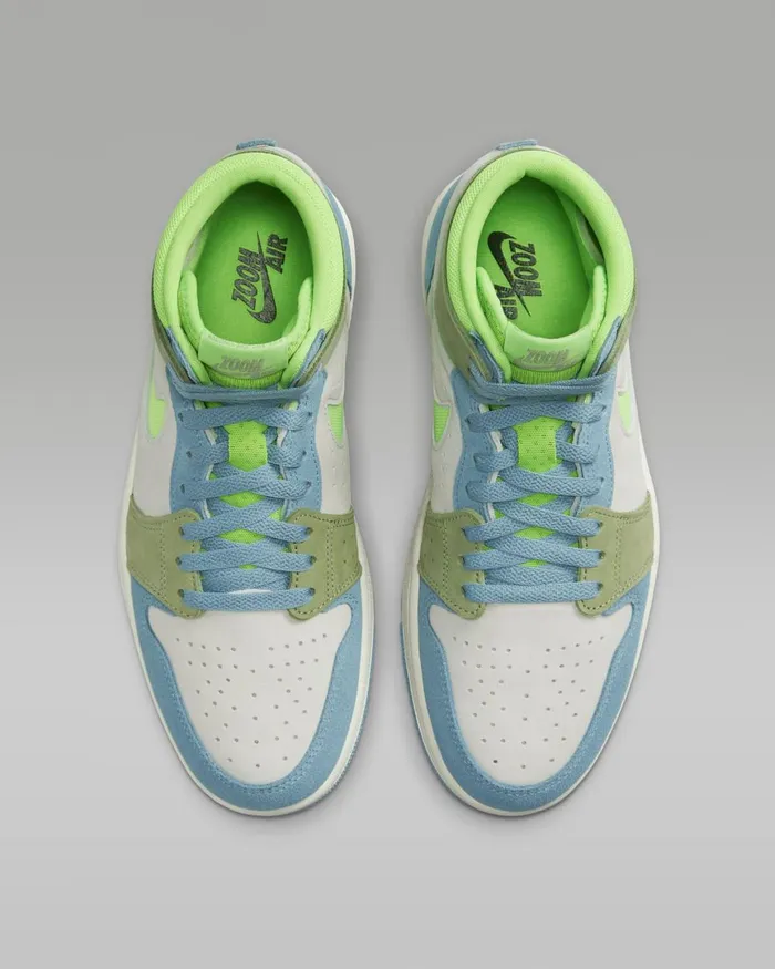 Women Nike All Shoes Air Jordan 1 Zoom CMFT 2 Ceruleanoil Greenphantomgreen Strike