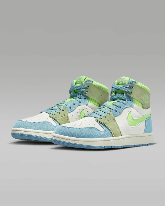 Women Nike All Shoes Air Jordan 1 Zoom CMFT 2 Ceruleanoil Greenphantomgreen Strike