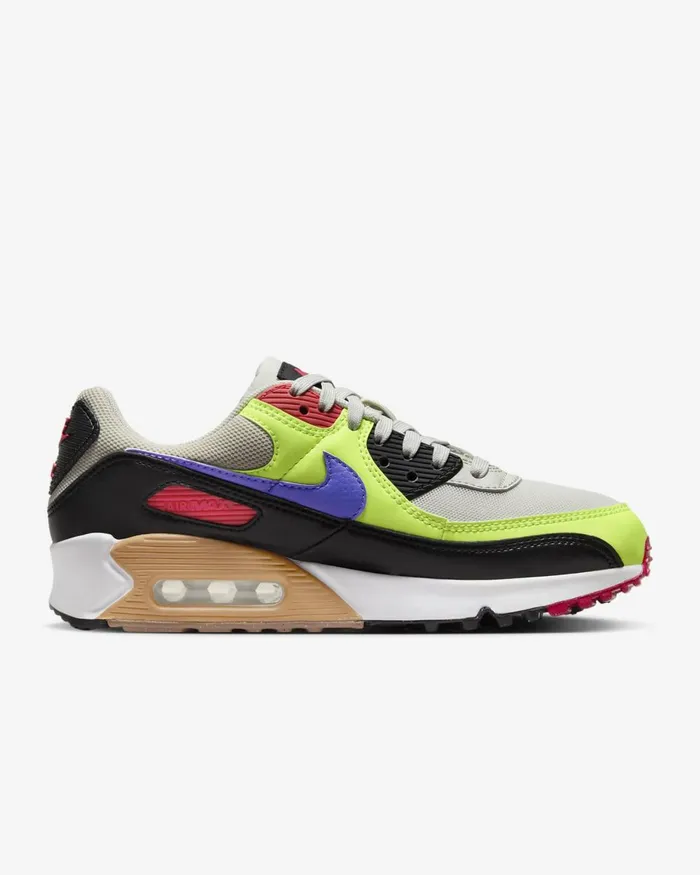 Women Nike All Shoes Air Max 90 Light Bonevoltblacklight Ultramarine