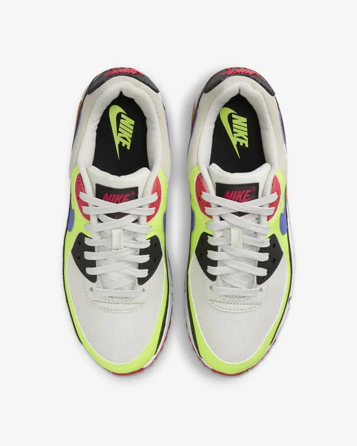 Women Nike All Shoes Air Max 90 Light Bonevoltblacklight Ultramarine