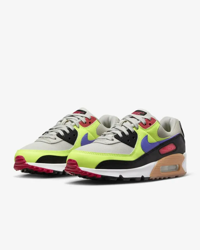 Women Nike All Shoes Air Max 90 Light Bonevoltblacklight Ultramarine