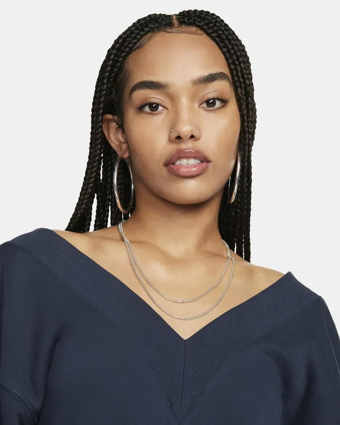 Women Nike Hoodies And Sweatshirts Sportswear Phoenix Fleece Obsidian