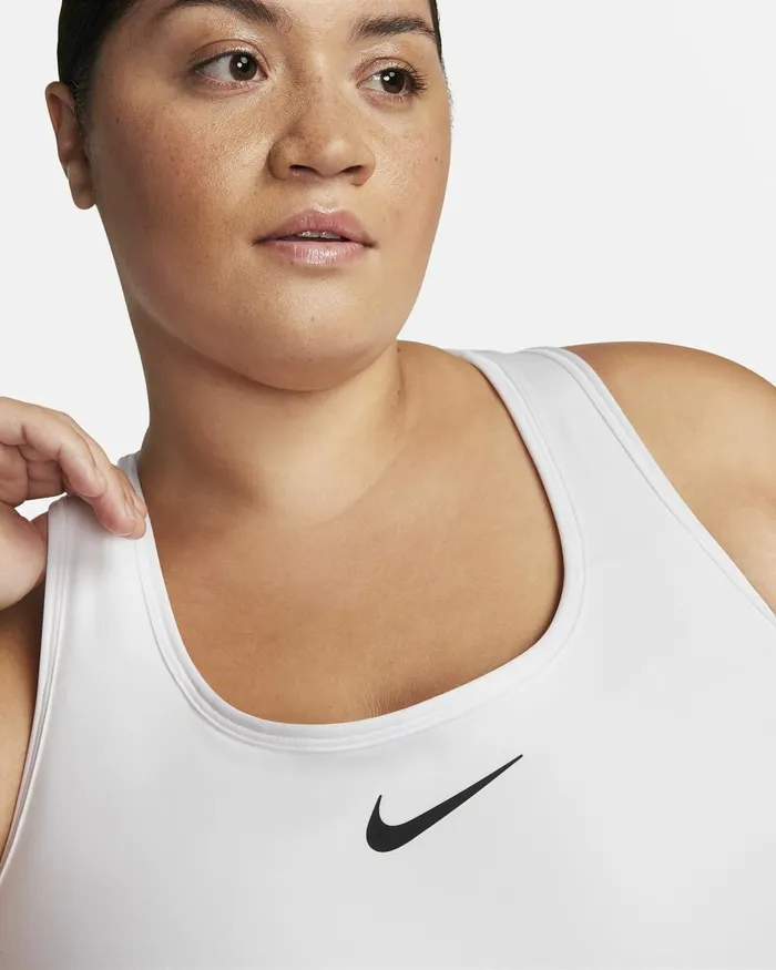 Women Nike Sports Bras Swoosh High Support Whitewhiteblack