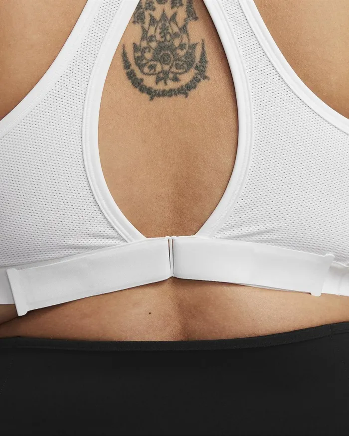 Women Nike Sports Bras Swoosh High Support Whitewhiteblack