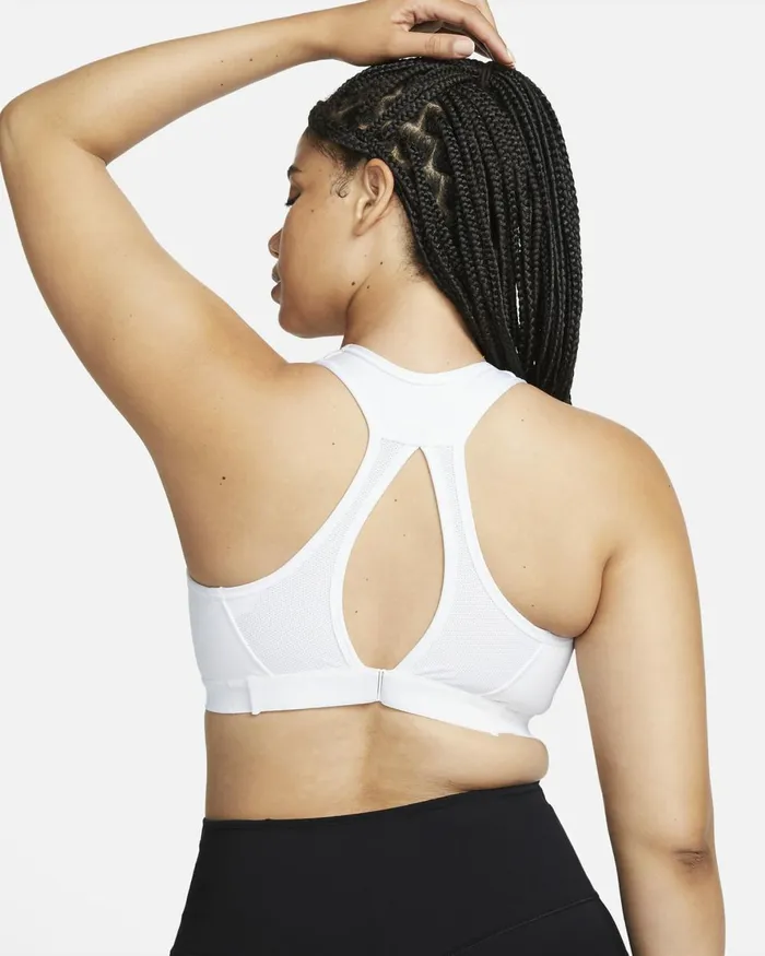 Women Nike Sports Bras Swoosh High Support Whitewhiteblack