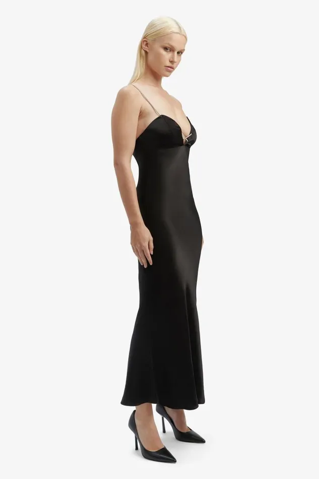 Women Occasion Dresses Bardot Lili Midi Dress In Black Black