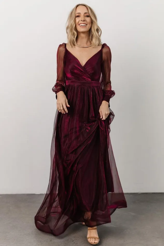 Women Octavia Shimmer Gown Mulberry Baltic Born Embellished and Sequined