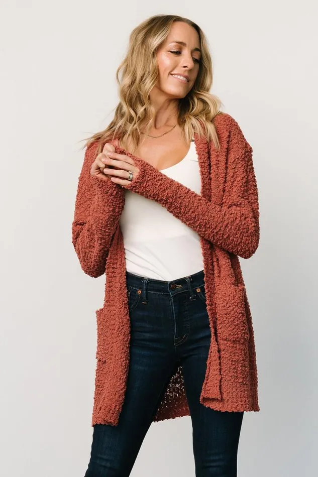 Women Oxford Pocket Cardigan Rust Baltic Born Sweaters Women Oxford Pocket Cardigan Rust Baltic Born Sweaters