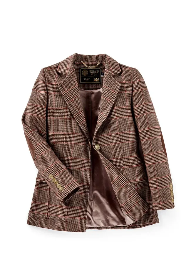Women Paddington Blazer Clarence Check Merlot Holland Cooper Tailoring Women Paddington Blazer Clarence Check Merlot Holland Cooper Tailoring