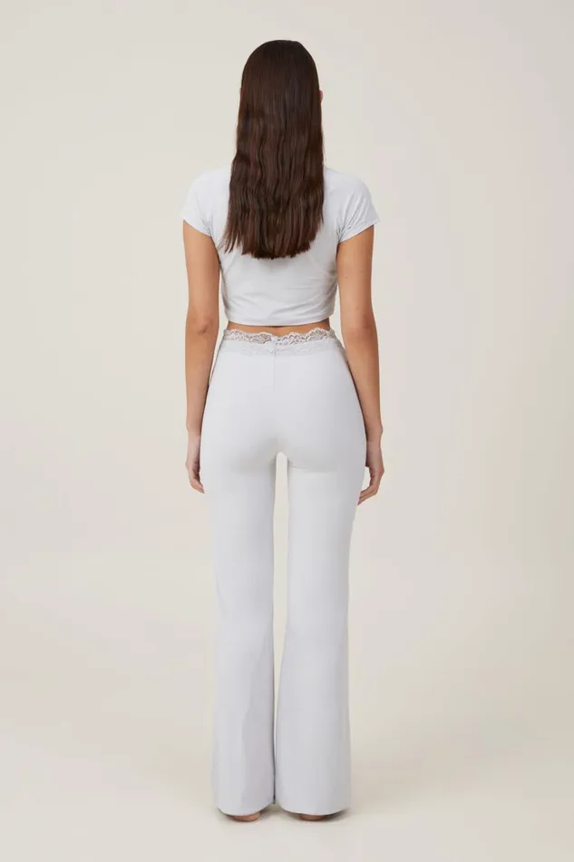 Women Pajamas Cotton On Soft Lounge Lace Flare Grey