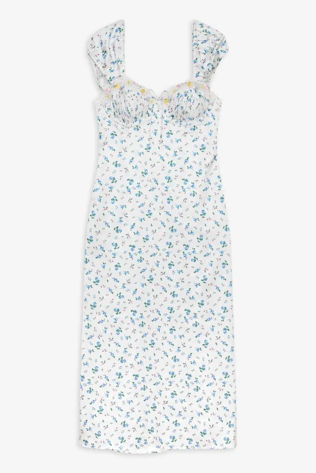 Women Paloma Midi Slip Dress Blue For Love and Lemons Dresses
