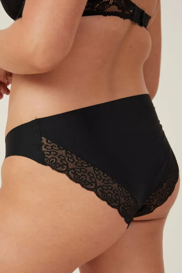 Women Panties Cotton On Party Pants Seamless Bikini Brief Black