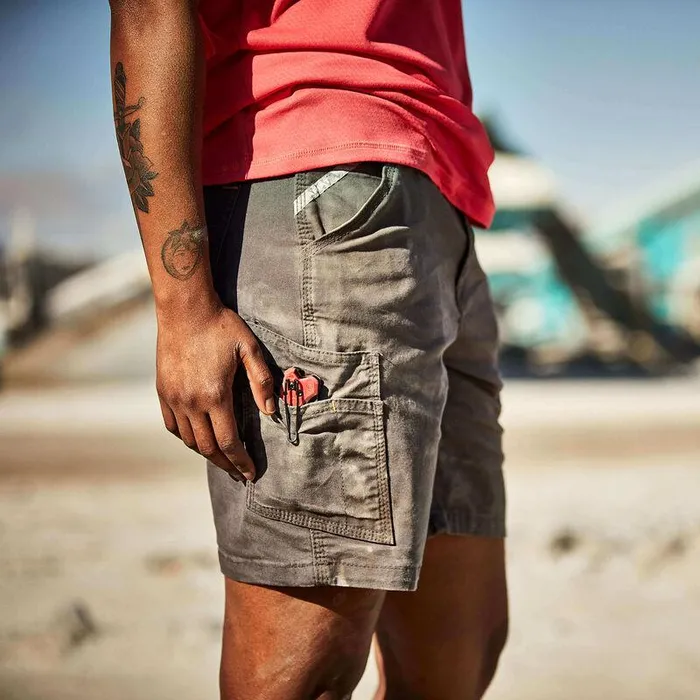 Women Pants and Shorts Ariat Rebar DuraStretch Made Tough Short Rebar Grey