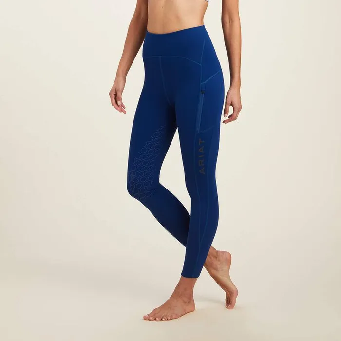Women Pants and Shorts Ariat Venture Thermal Half Grip Tight Estate Blue