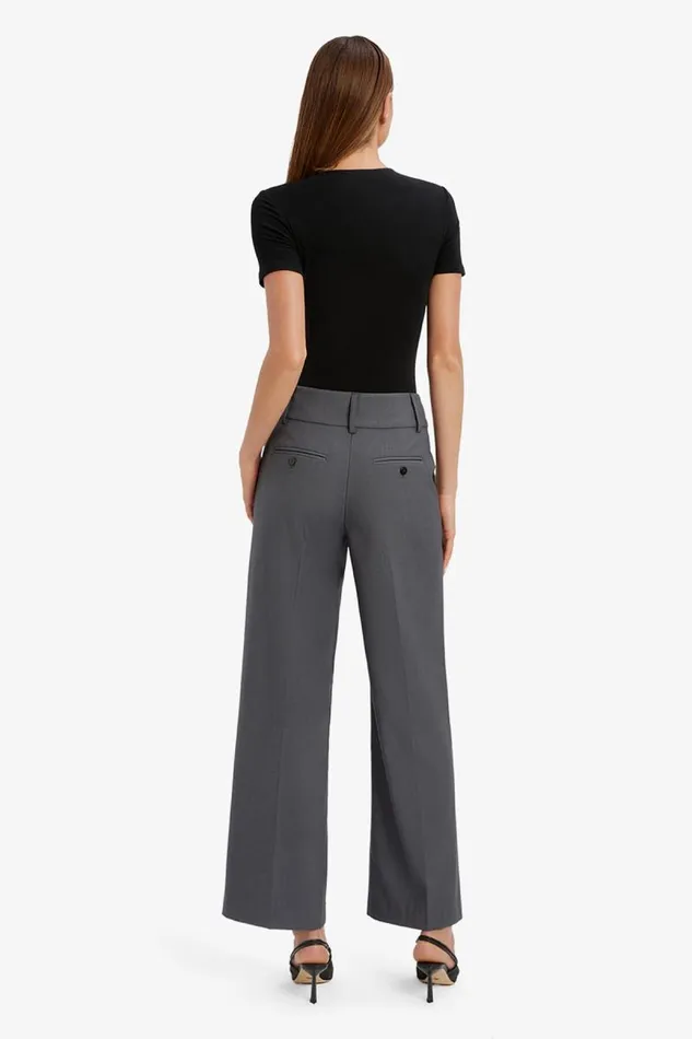 Women Pants Bardot Maika Straight Leg Pant In Dark Grey Dark Grey Women Pants Bardot Maika Straight Leg Pant In Dark Grey Dark Grey