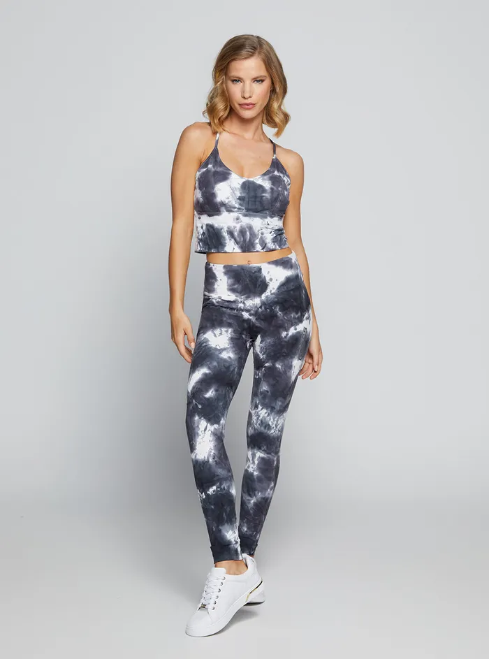 Women Pants GUESS Grey Tie Dye Eudora Active Leggings