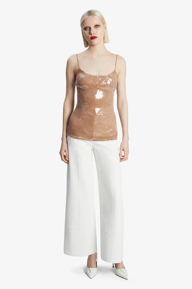 Women Party Tops Bardot Ramira Sequin Cami In Nude Nude Women Party Tops Bardot Ramira Sequin Cami In Nude Nude