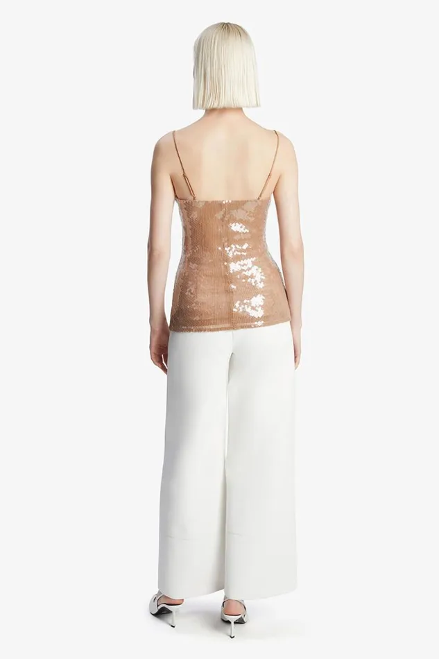 Women Party Tops Bardot Ramira Sequin Cami In Nude Nude Women Party Tops Bardot Ramira Sequin Cami In Nude Nude