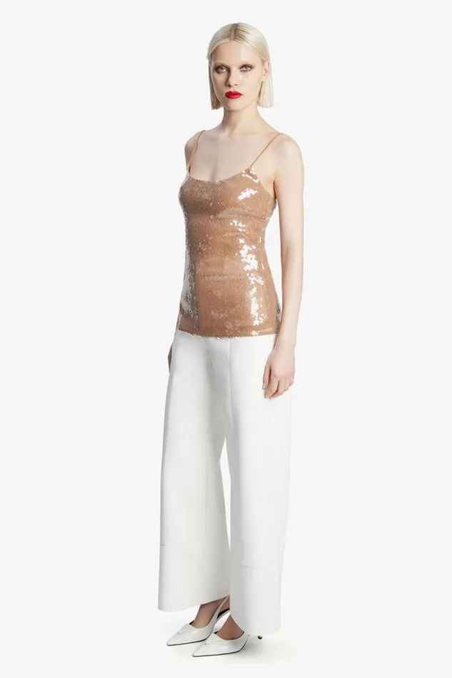 Women Party Tops Bardot Ramira Sequin Cami In Nude Nude Women Party Tops Bardot Ramira Sequin Cami In Nude Nude