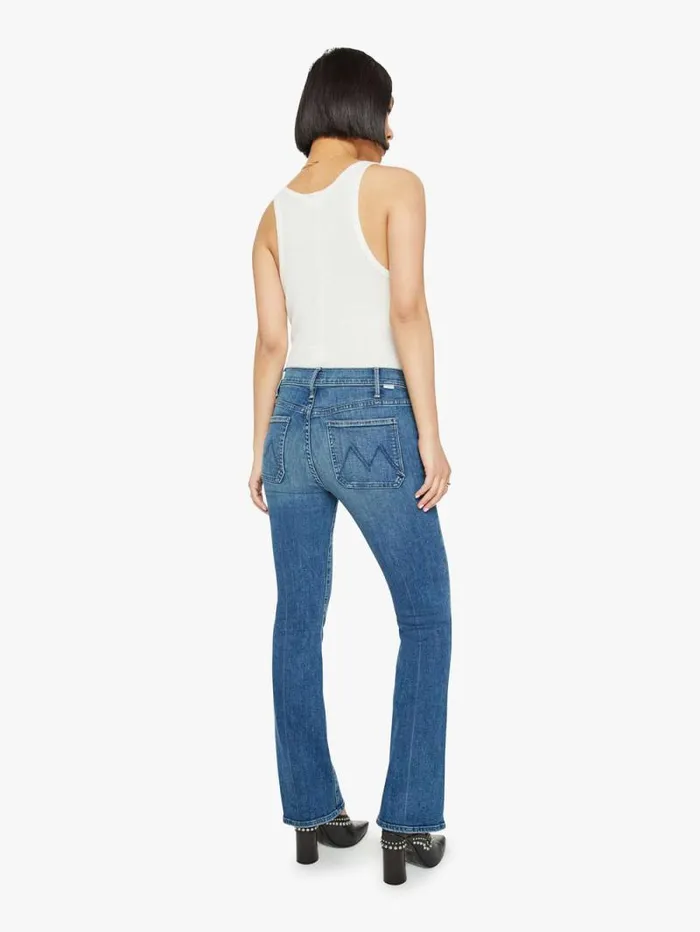 Women Petites Mother Denim PETITES The Lil039 Patch Pocket Insider Sneak Blue