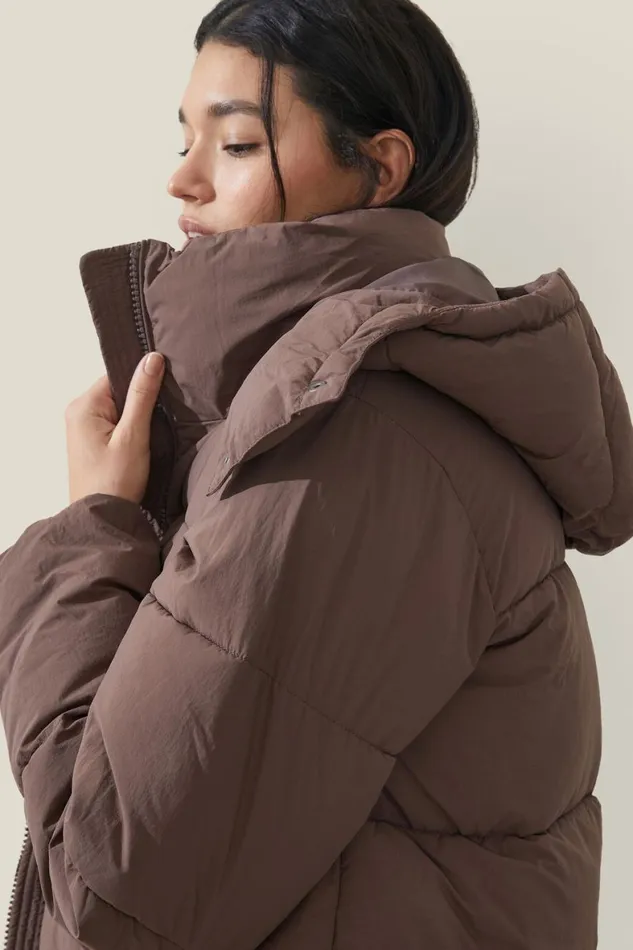 Women Puffers and Jackets Cotton On The Recycled Mother Puffer Jacket 30 Deep Taupe