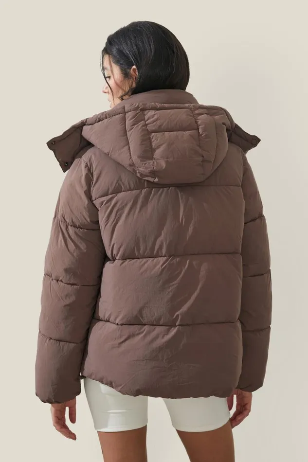 Women Puffers and Jackets Cotton On The Recycled Mother Puffer Jacket 30 Deep Taupe