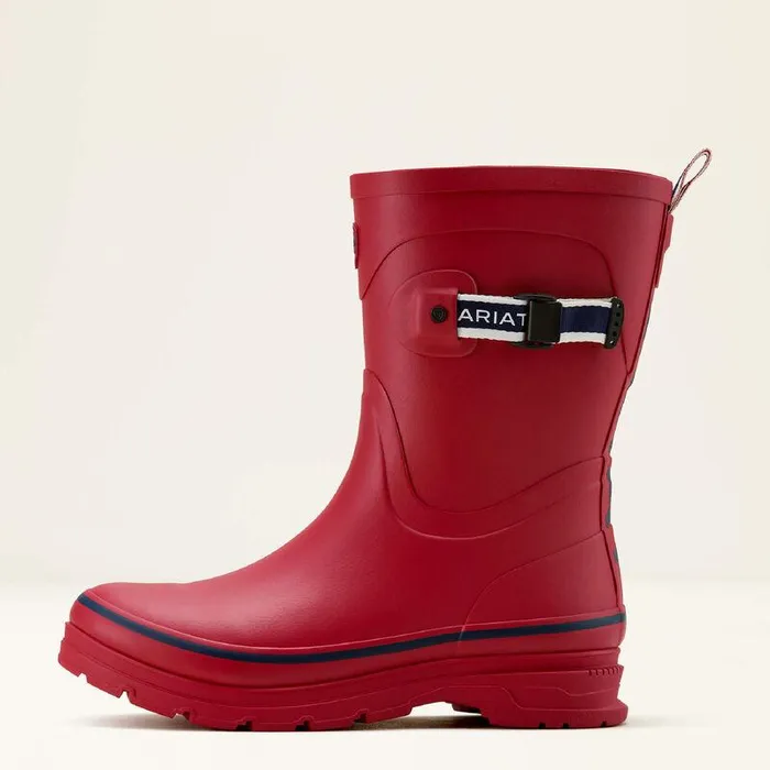 Women Rain Boots Ariat Kelmarsh Mid Rubber Boot Team Rednavy
