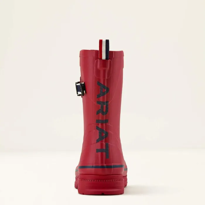Women Rain Boots Ariat Kelmarsh Mid Rubber Boot Team Rednavy