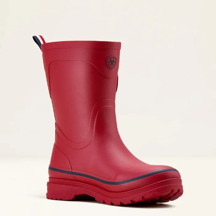 Women Rain Boots Ariat Kelmarsh Mid Rubber Boot Team Rednavy