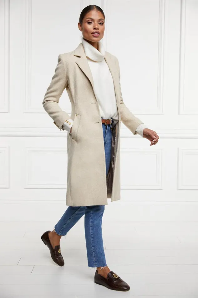 Women Regency Coat Biscuit Holland Cooper Tailoring