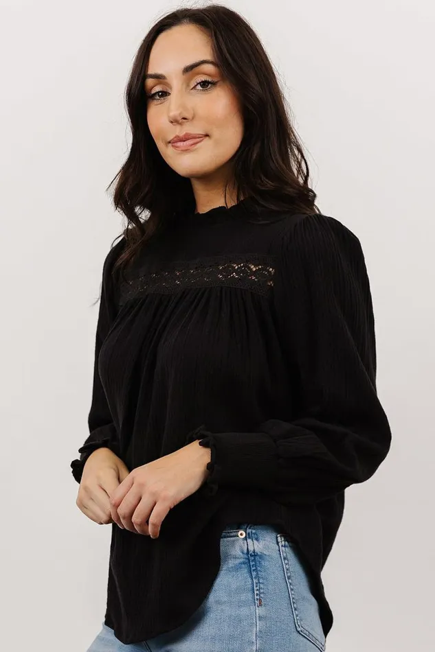 Women Revere Lace Top Black Baltic Born Blouses and Shirts Women Revere Lace Top Black Baltic Born Blouses and Shirts