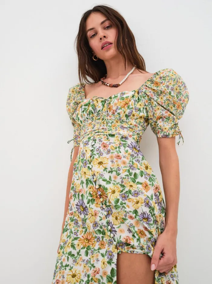 Women Riley Midi Dress Green For Love and Lemons Dresses