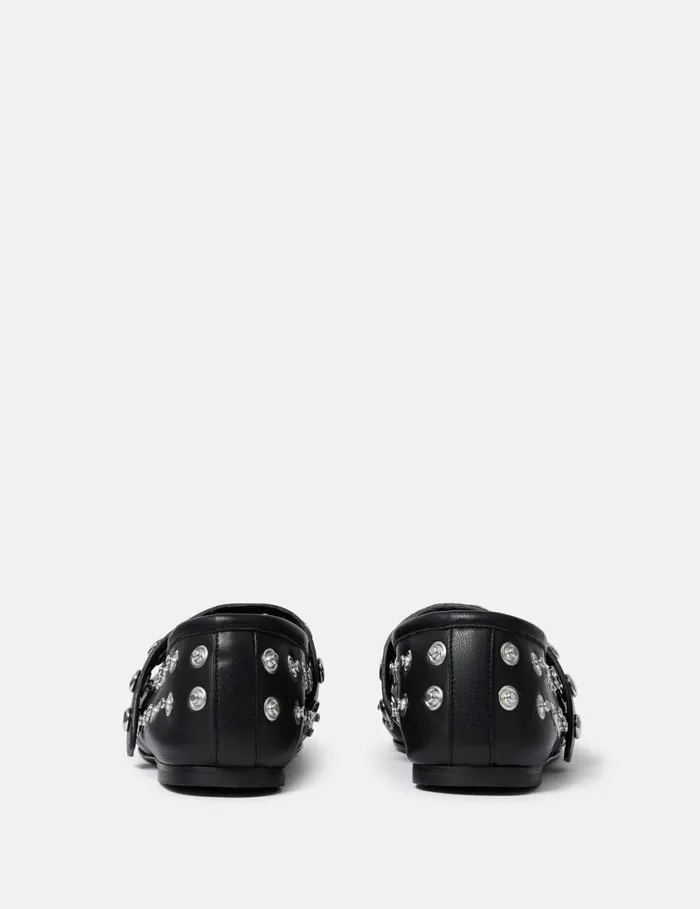 Women Ryder PopperStudded Ballet Flats Pitch Black Stella McCartney Flats Women Ryder PopperStudded Ballet Flats Pitch Black Stella McCartney Flats