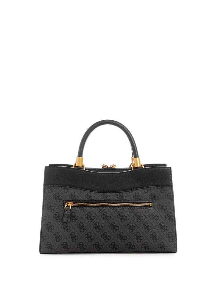 Women Satchel GUESS Coal Logo Nell Small Girlfriend Satchel
