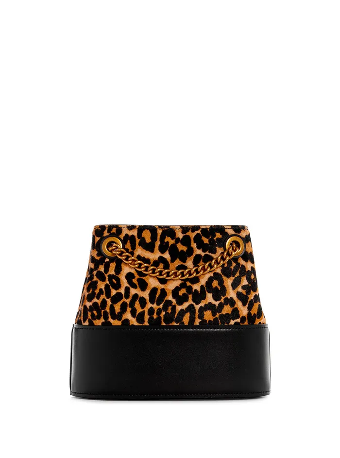 Women Satchel GUESS Leopard Iseline Bucket Bag Women Satchel GUESS Leopard Iseline Bucket Bag