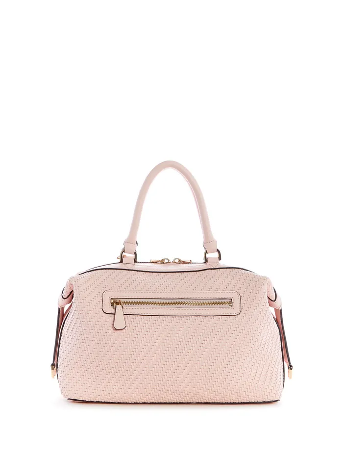 Women Satchel GUESS Pink Woven Hassie Soho Satchel Bag