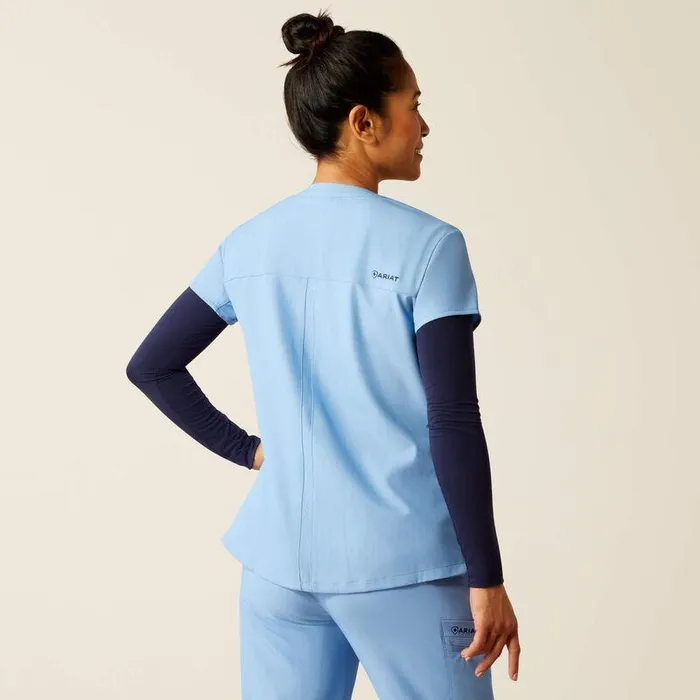Women Scrubs Ariat Eliza Fashion Scrub Top Light Blue Heather Women Scrubs Ariat Eliza Fashion Scrub Top Light Blue Heather