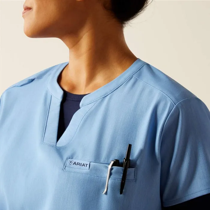 Women Scrubs Ariat Eliza Fashion Scrub Top Light Blue Heather Women Scrubs Ariat Eliza Fashion Scrub Top Light Blue Heather