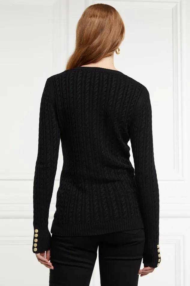 Women Seattle VNeck Knit Black Holland Cooper Knitwear Women Seattle VNeck Knit Black Holland Cooper Knitwear