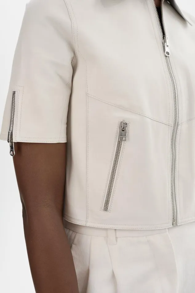 Women SEVANA Reversible Leather Jacket Winter Whitesilver LAMARQUE Leather Jackets