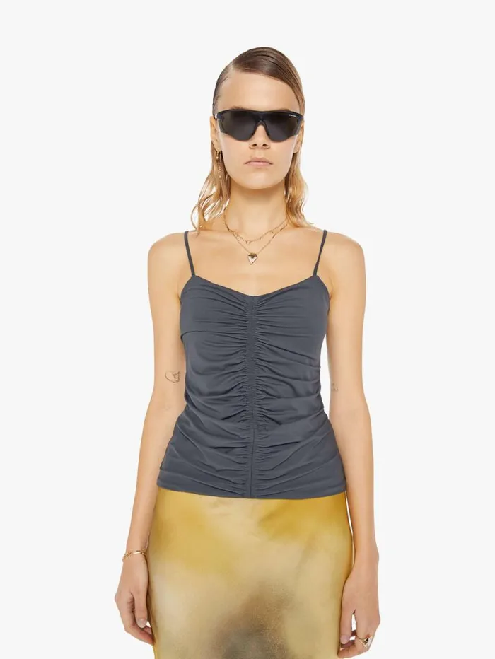 Women Shirts Mother Denim Aria Top Charcoal