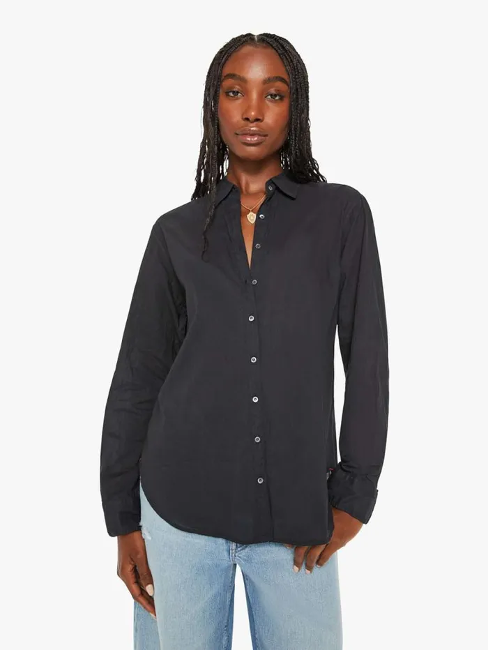 Women Shirts Mother Denim Beau Shirt Black