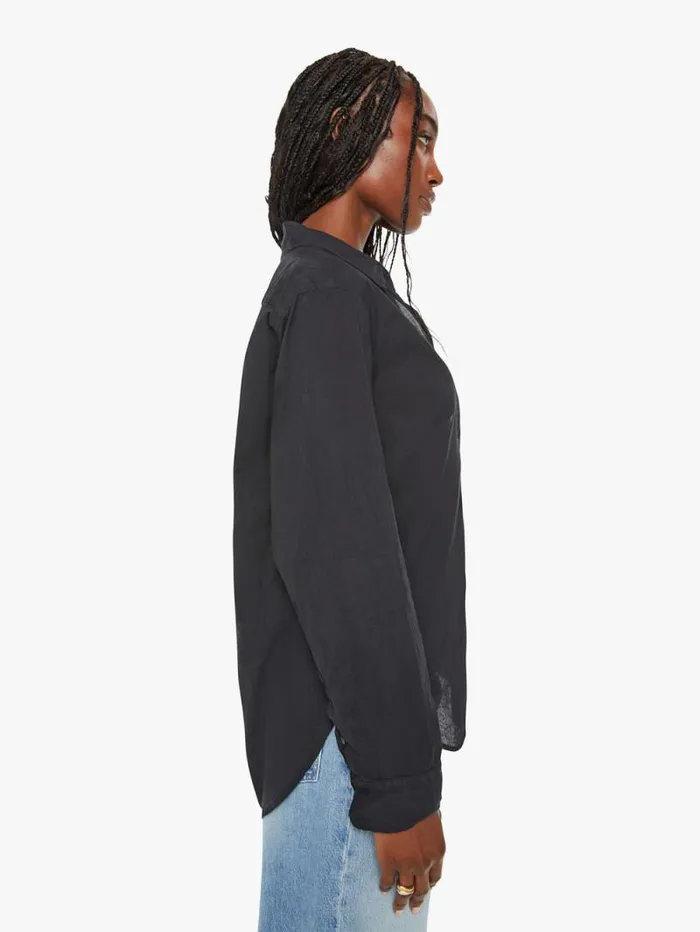 Women Shirts Mother Denim Beau Shirt Black
