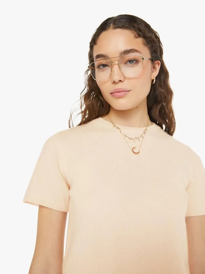 Women Shirts Mother Denim Charleston Relaxed Crewneck Mallow