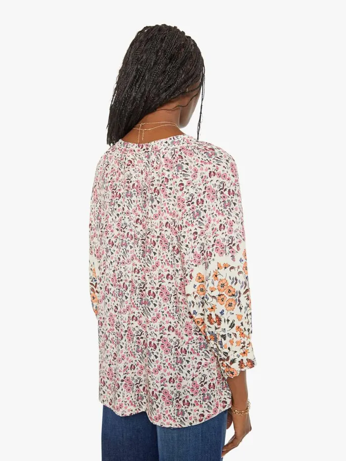 Women Shirts Mother Denim Remy Top Petite Fleur Print Rose