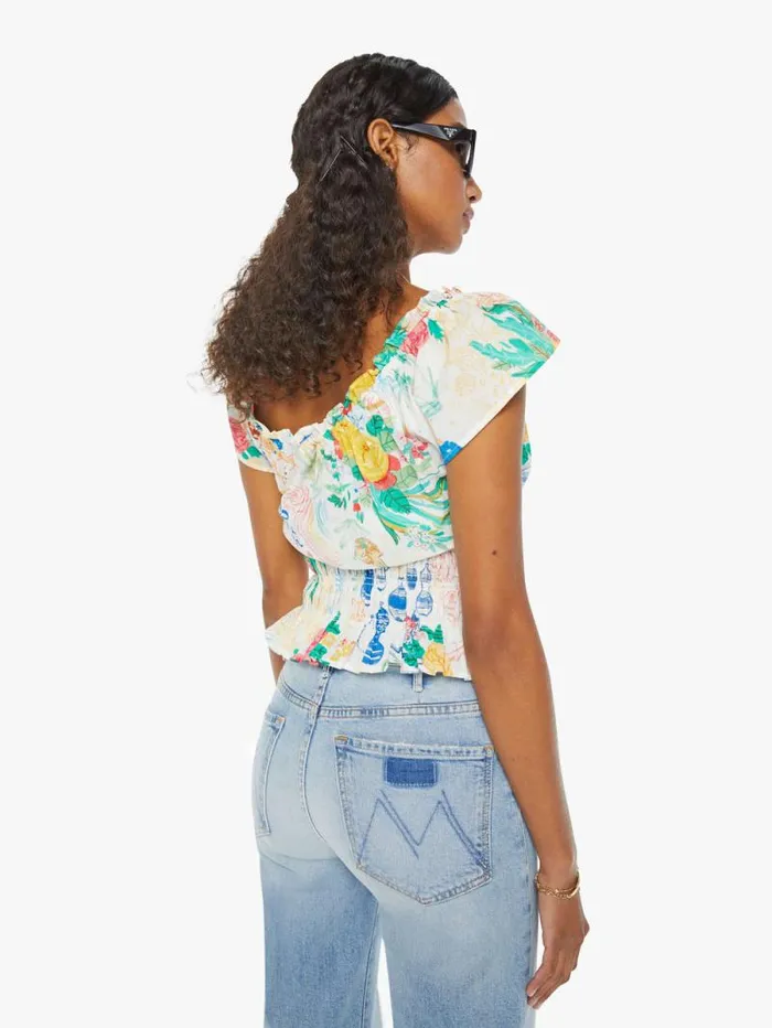 Women Shirts Mother Denim The SS Doll Face Blue turquoiseaqua