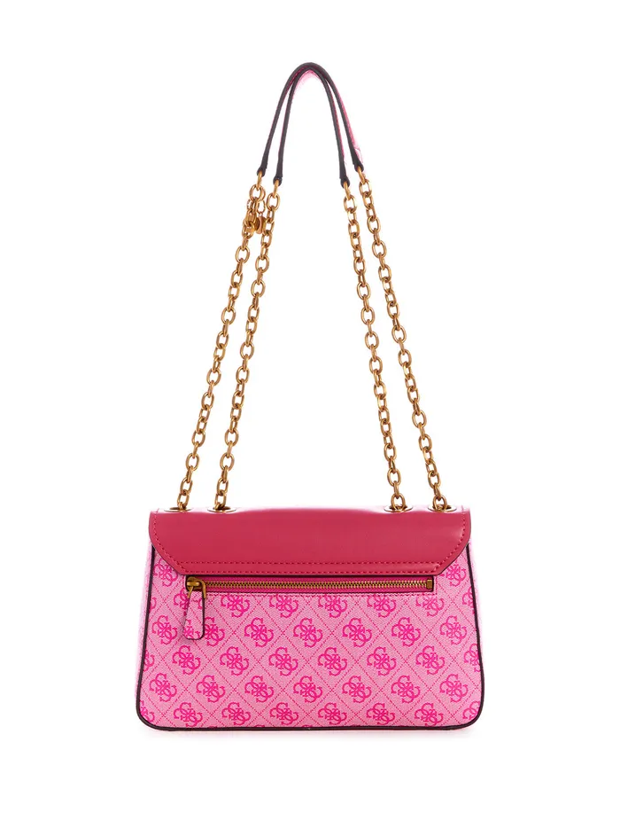 Women Shoulder Bag GUESS Pink Rossana Convertible Crossbody Bag